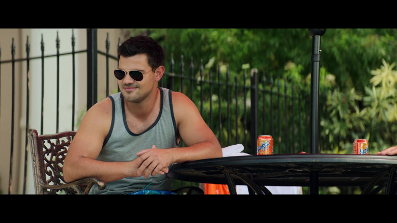 Sunkist Orange Soda Enjoyed by Taylor Lautner as Troy Lambert in Home Team (2022)