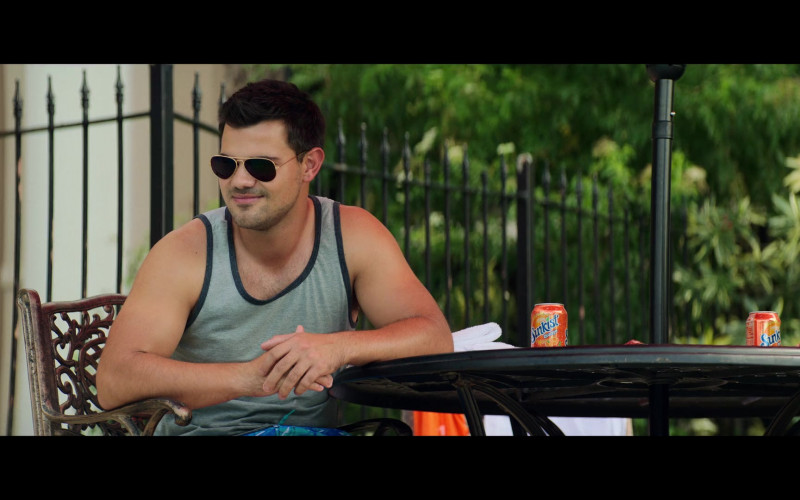 Sunkist Orange Soda Enjoyed by Taylor Lautner as Troy Lambert in Home Team (2022)