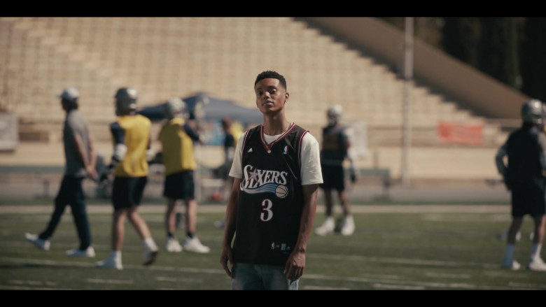 Adidas NBA Philadelphia 76ers Basketball Team Jersey of Jabari Banks as Will Smith in Bel-Air S01E01 Dreams and Nightmares (3)