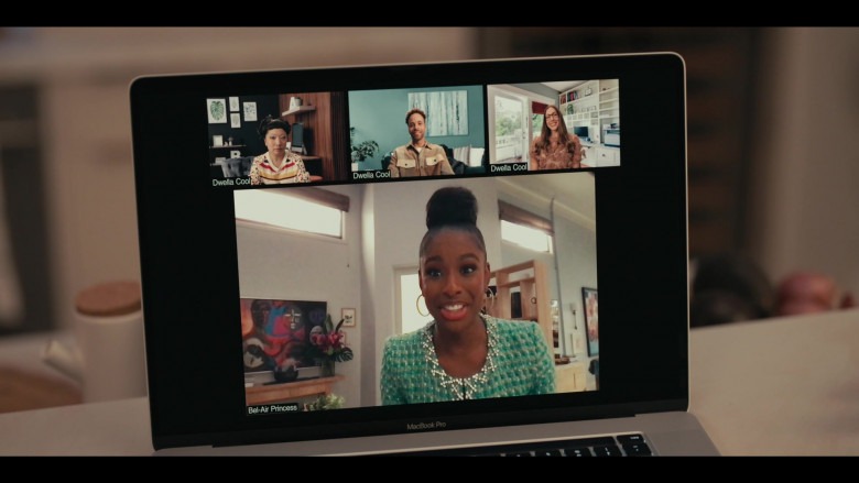 Apple MacBook Pro Laptop of Coco Jones as Hilary Banks in Bel-Air S01E04 Canvass (2)