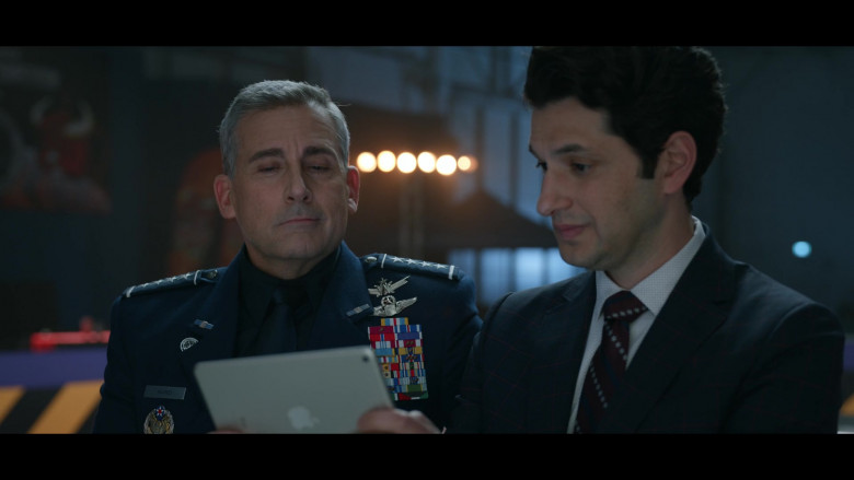 Apple iPad Mini Tablet Used by Ben Schwartz as F. Tony Scarapiducci & Steve Carell as General Mark R. Naird in Space Force S02E05 (2)