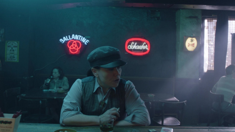 Ballantine's Whisky, Schaefer Beer and Budweiser Signs in The Marvelous Mrs. Maisel S04E01 Rumble on the Wonder Wheel (2022)