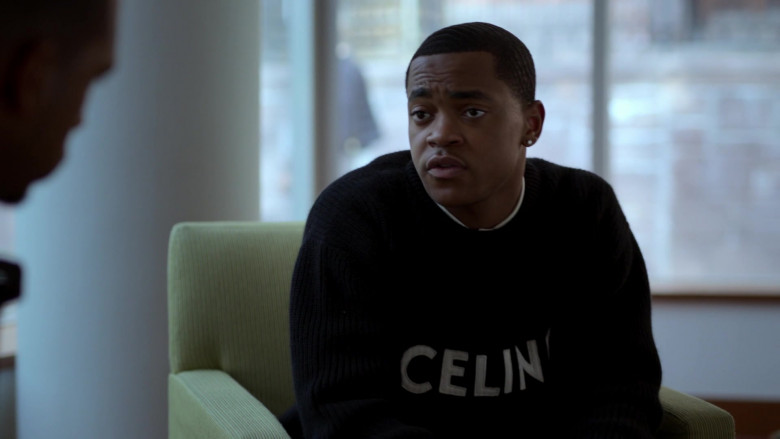 Celine Men's Knitted Sweater Casual Style of Michael Rainey Jr. as Tariq St. Patrick in Power Book II Ghost S02E10 (2)