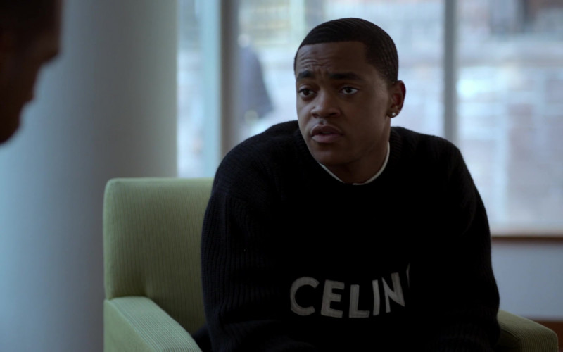 Celine Men’s Knitted Sweater Casual Style of Michael Rainey Jr. as Tariq St. Patrick in Power Book II Ghost S02E10 (2)