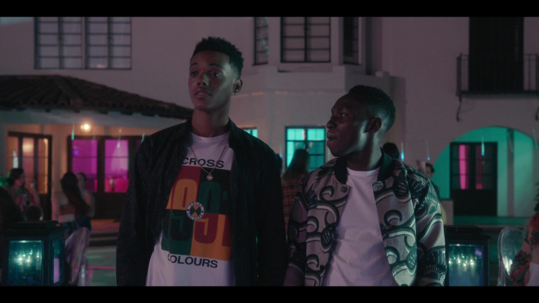 Cross Colours T-Shirt of Jabari Banks as Will Smith in Bel-Air S01E01 Dreams and Nightmares (2022)