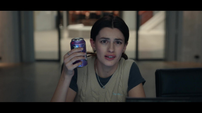 Crush Grape Drink Can of Diana Silvers as Erin Naird in Space Force S02E06 The Doctor's Appointment (2)