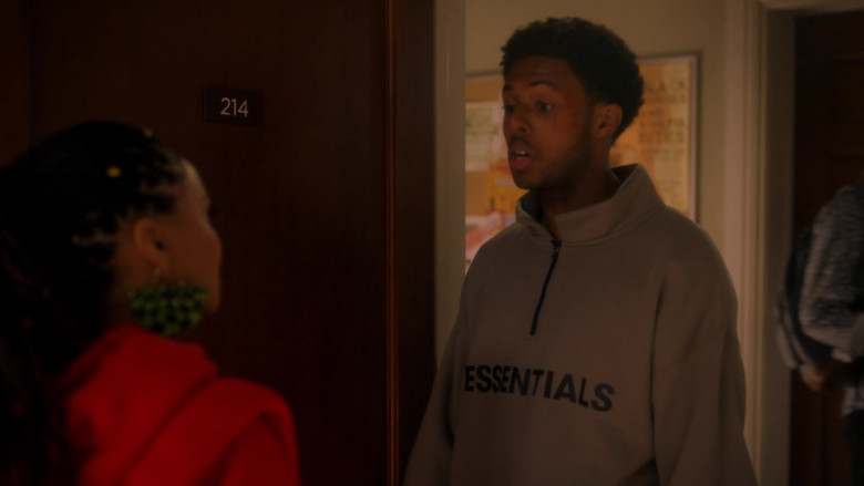 Fear of God ESSENTIALS Pullover in Grown-ish S04E11 Movin' Different (2022)