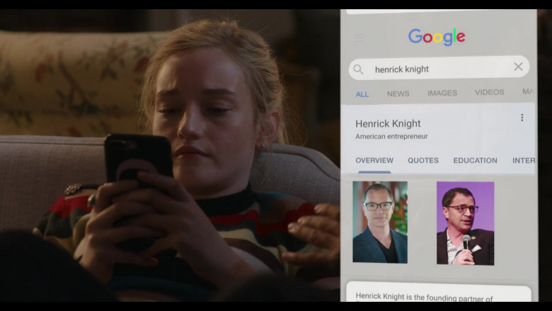 Google Web Search Engine Website Used by Julia Garner as Anna Delvey in Inventing Anna S01E02 The Devil Wore Anna (2022)