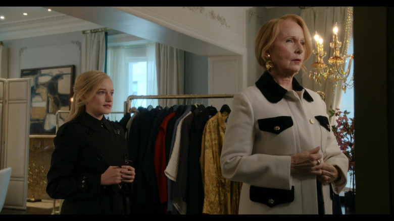 Gucci Women's Coat Worn by Kate Burton as Nora in Inventing Anna S01E03 Two Birds, One Throne (2)