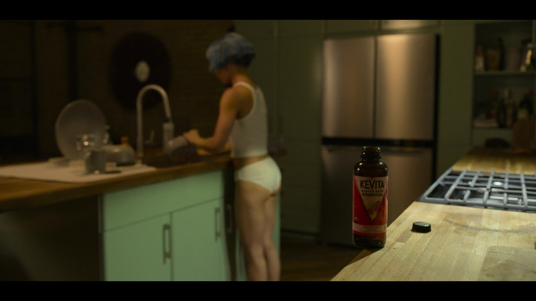Kevita Master Brew Kombucha Raspberry Lemon Drink of Zoë Kravitz as Angela Childs in Kimi Movie (3)