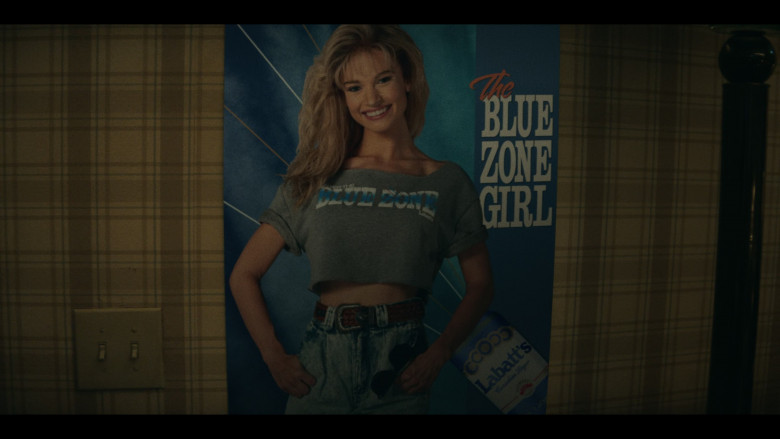Labatt's Canadian Lager ‘The Blue Zone Girl' Poster Starring by Lily James as Pamela Anderson in Pam & Tommy S01E06 (3)