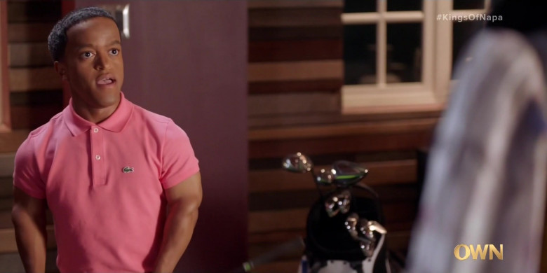 Lacoste Pink Polo Shirt Worn by Rance Nix as Dana King in The Kings of Napa S01E05 How Stella Got Her Pilot Back (2022)