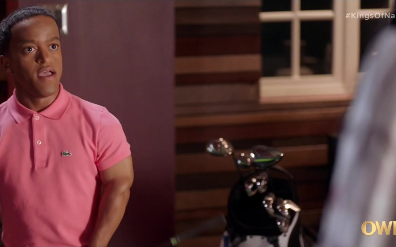 Lacoste Pink Polo Shirt Worn by Rance Nix as Dana King in The Kings of Napa S01E05 How Stella Got Her Pilot Back (2022)