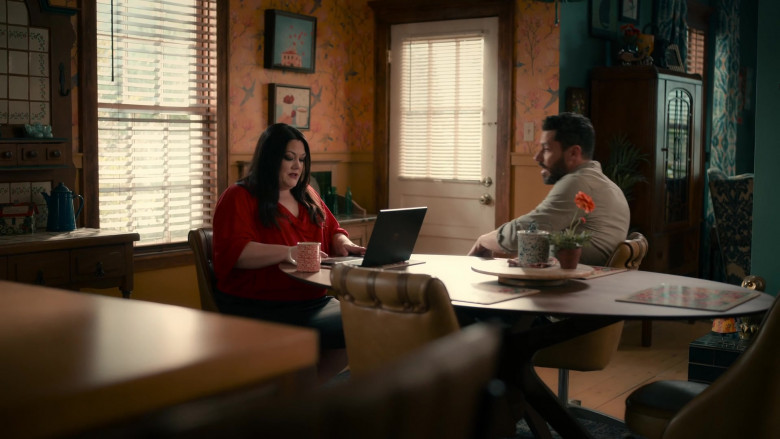 Microsoft Surface Laptop of Brooke Elliott as Dana Sue Sullivan in Sweet Magnolias S02E02 So Much to Say (2022)