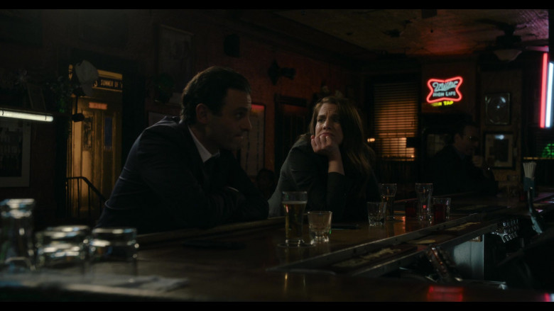Miller High Life Beer Neon Sign in Inventing Anna S01E09 Dangerously Close (2)