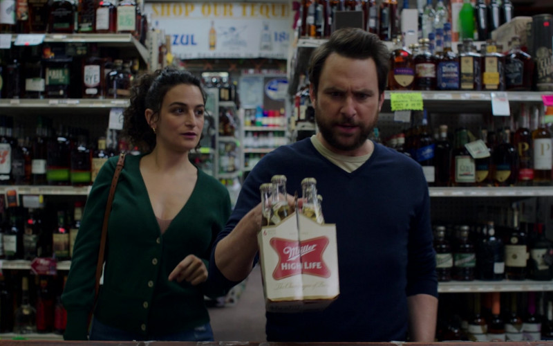 Miller High Life Beer Pack Held by Charlie Day as Peter in I Want You Back (2022)