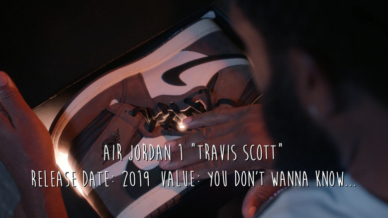 Nike Air Jordan 1 ‘Travis Scott' Sneakers in Black-ish S08E07 Sneakers by the Dozen (1)