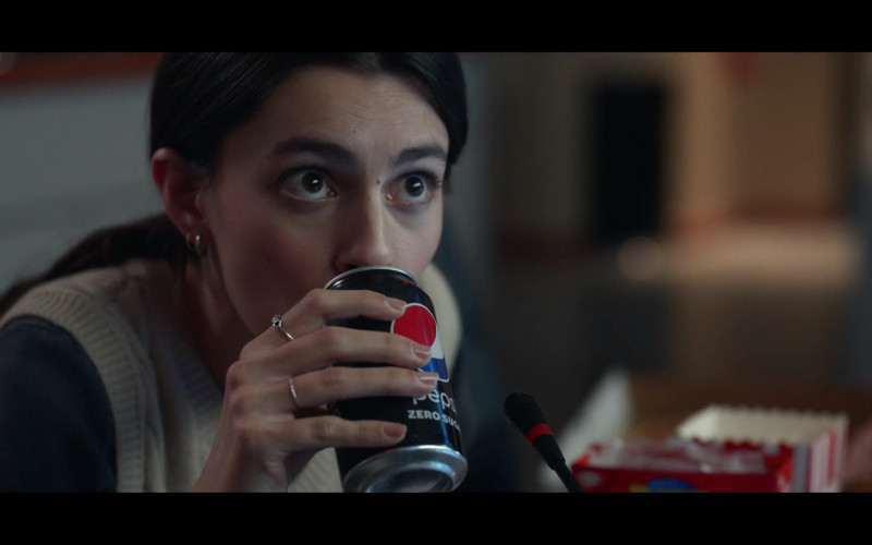 Pepsi Zero Sugar Soda Enjoyed by Diana Silvers as Erin Naird in Space Force S02E06 "The Doctor's Appointment" (2022)