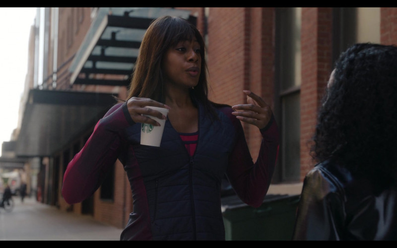 Starbucks Coffee Enjoyed by Laverne Cox as Kacy Duke in Inventing Anna S01E02 The Devil Wore Anna (2022)