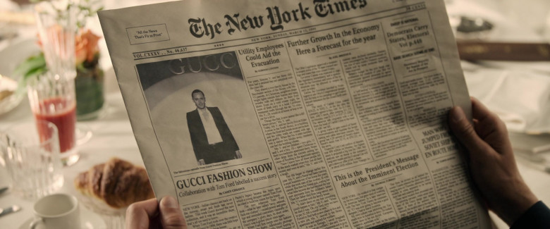 The New York Times Newspaper in House of Gucci (2021)