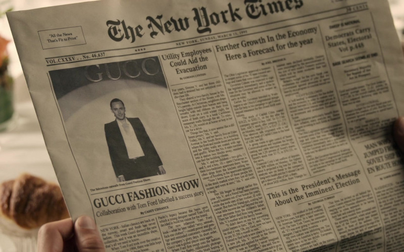 The New York TImes Newspaper in House of Gucci (2021)