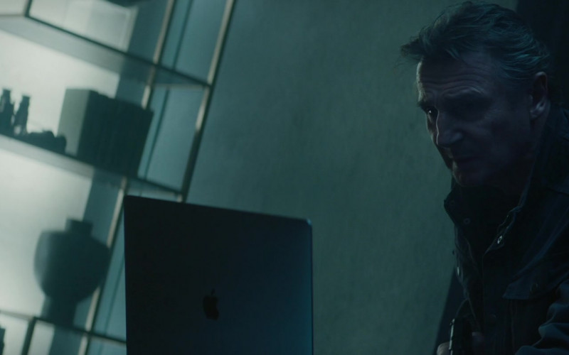 Apple MacBook Laptop Computer Used by Liam Neeson as Travis Block in Blacklight (2022)