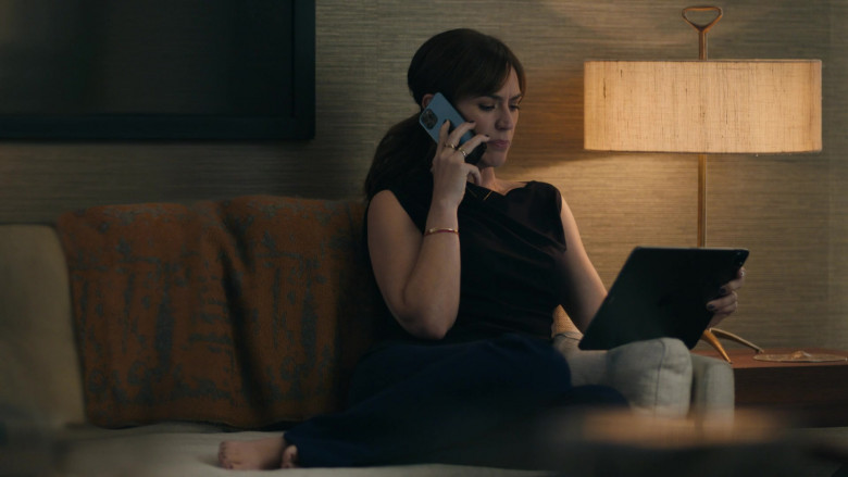 Apple iPad Tablet of Maggie Siff as Wendy Rhoades in Billions S06E07 Napoleon's Hat (2022)