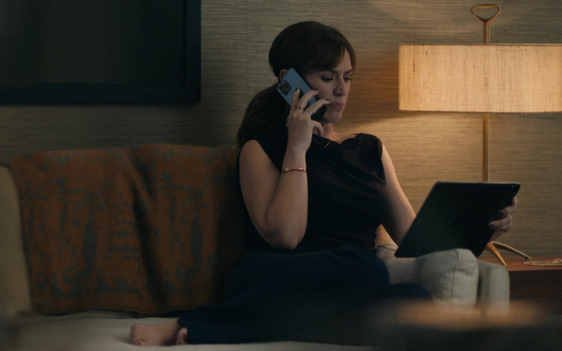 Apple iPad Tablet of Maggie Siff as Wendy Rhoades in Billions S06E07 Napoleon's Hat (2022)