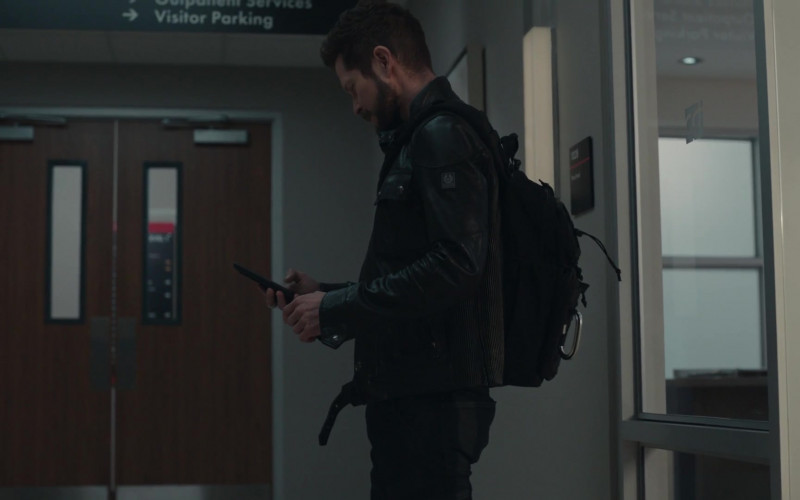 Belstaff Leather Jacket Worn by Matt Czuchry as Conrad Hawkins in The Resident S05E15 In for a Penny (2022)