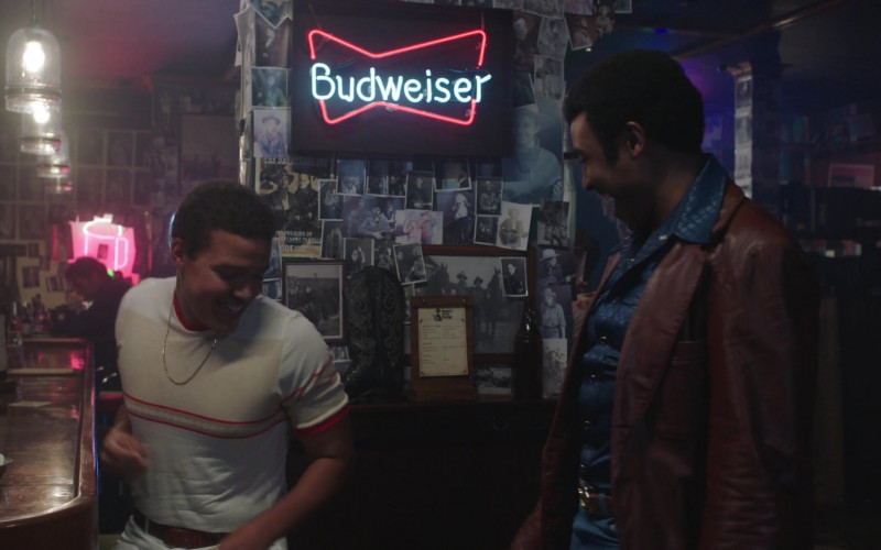 Budweiser Beer Neon Sign in Young Rock S02E01 A Christmas Peril (2022)