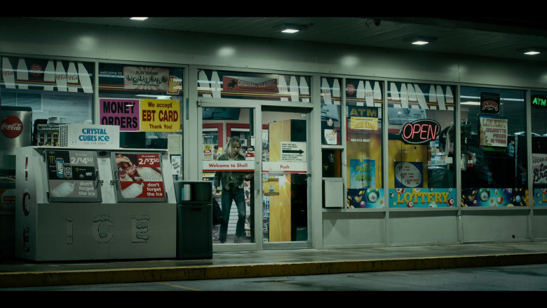 Coca-Cola, Nos and Monster Energy Drink Posters in Pieces of Her S01E02 (2022)