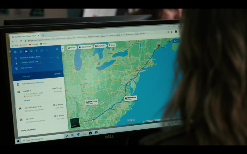 Google Maps and Dell Monitor in Pieces of Her S01E02 (2022)