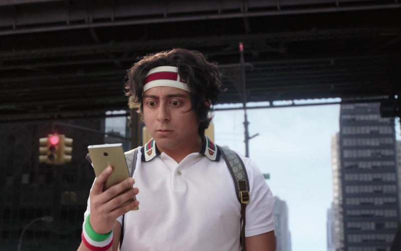 Gucci Shirt and Backpack of Tony Revolori as Flash Thompson in Spider-Man No Way Home (2021)