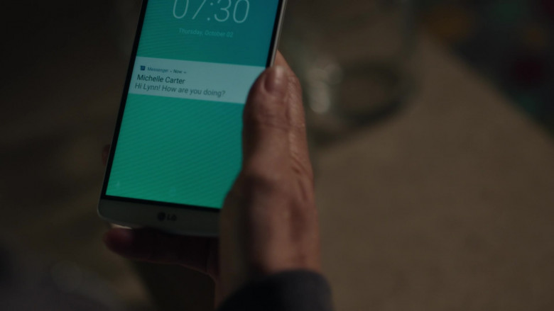 LG White Smartphone in The Girl from Plainville S01E03 Never Have I Ever (2022)
