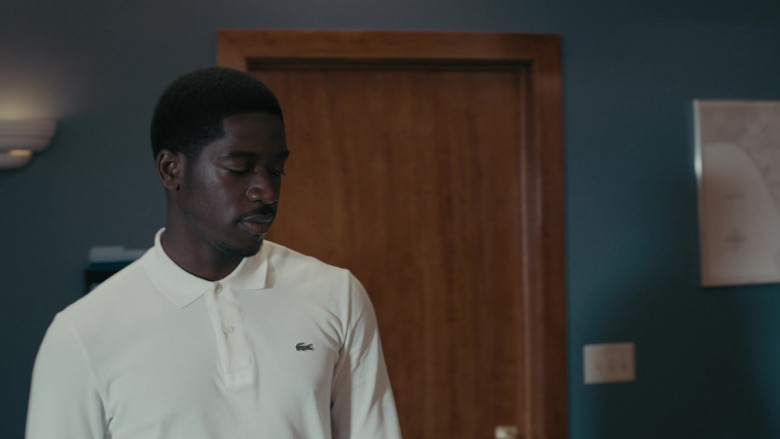 Lacoste White Long Sleeved Shirt of Damson Idris as Franklin Saint in Snowfall S05E03 Lions (2022)