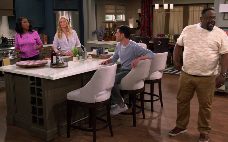 Lacoste White Shoes Worn by Max Greenfield as Dave in The Neighborhood S04E15 Welcome to the Remodel (2022)