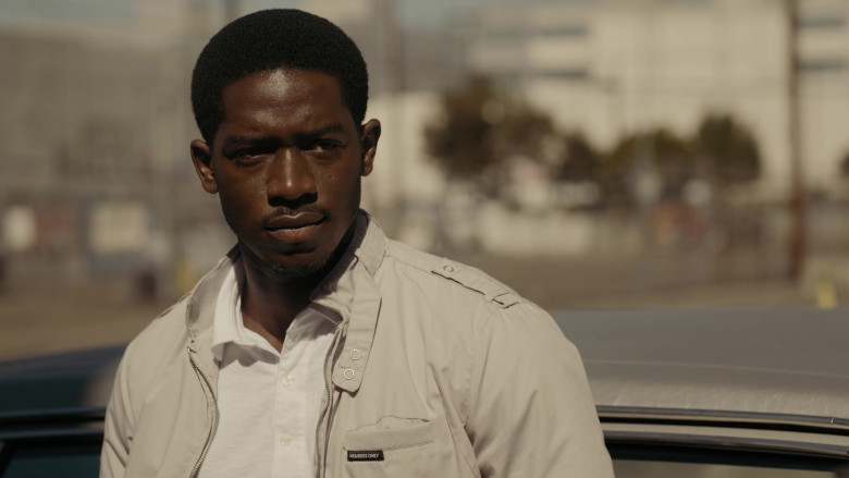 Members Only Jacket of Damson Idris as Franklin Saint in Snowfall S05E05 The Iliad Part 1 (2)