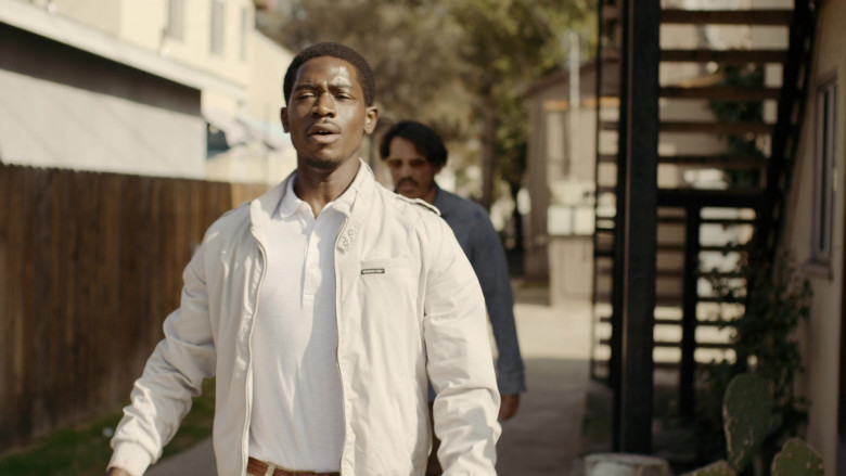 Members Only Jacket of Damson Idris as Franklin Saint in Snowfall S05E05 The Iliad Part 1 (3)