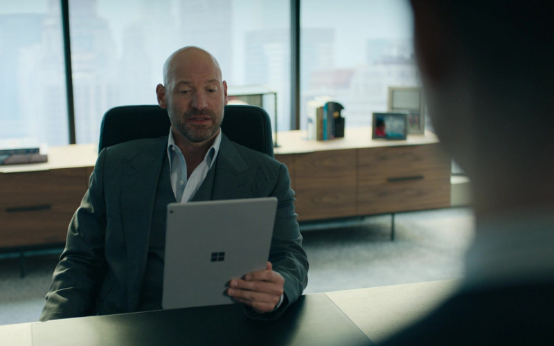 Microsoft Surface Tablet of Corey Stoll as Mike Prince in Billions S06E09 Hindenburg