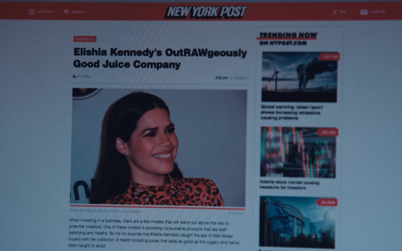 New York Post Website in WeCrashed S01E04 4.4 (2022)