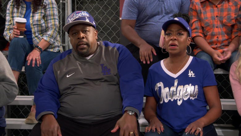 Nike LA Dodgers Top Worn by Cedric the Entertainer as Calvin in The Neighborhood S04E14 Welcome to the Big Little Leagues (2022)