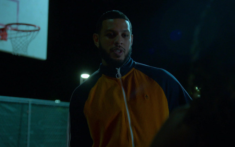 Original Penguin Jacket in Good Trouble S04E01 "Turn and Face the Strange" (2022)