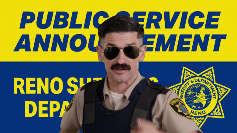 Ray-Ban Aviator Frame Sunglasses Worn by Robert Ben Garant as Deputy Travis Junior in Reno 911! S08E10 Dangle's Mike Pence Challenge Coin (2)