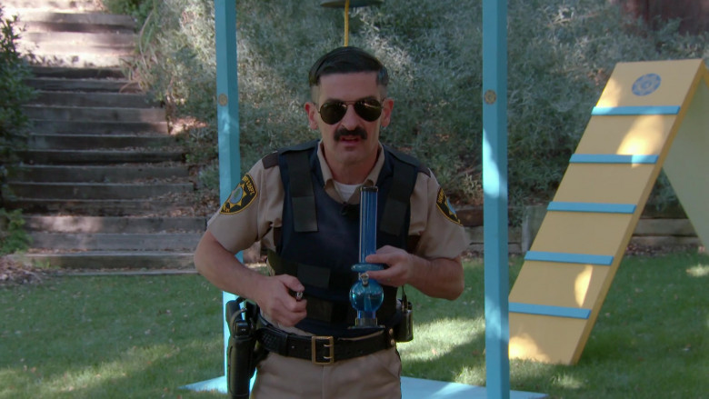 Ray-Ban Sunglasses of Robert Ben Garant as Deputy Travis Junior in Reno 911! S08E03 Dangle's Retirement Plan (2022)