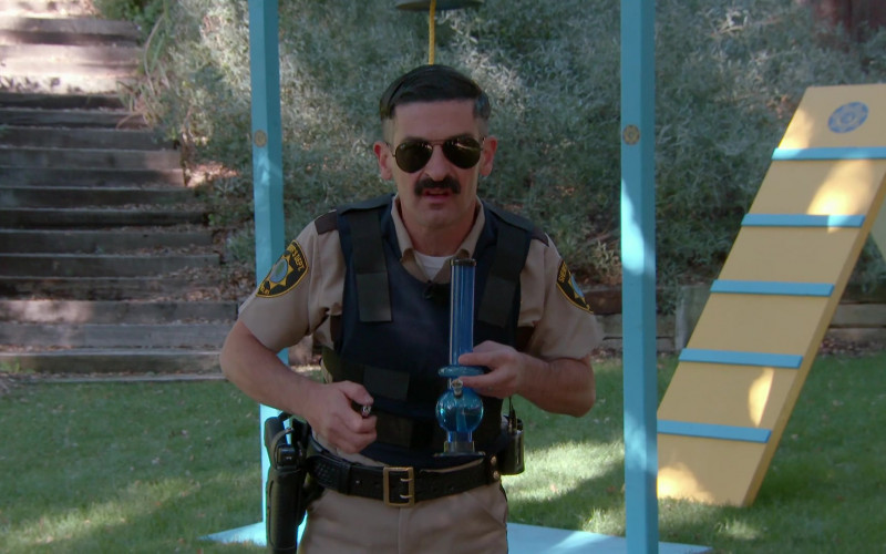 Ray-Ban Sunglasses of Robert Ben Garant as Deputy Travis Junior in Reno 911! S08E03 Dangle's Retirement Plan (2022)