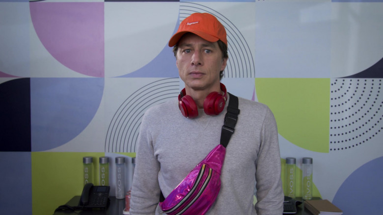 Supreme Cap and Beats Headphones of Zach Braff as Paul Baker and Voss Water in Cheaper by the Dozen (2022)
