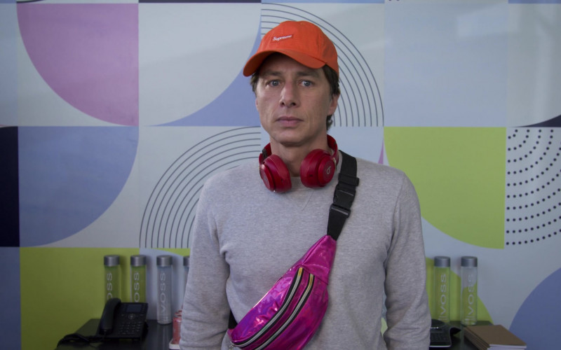 Supreme Cap and Beats Headphones of Zach Braff as Paul Baker and Voss Water in Cheaper by the Dozen (2022)