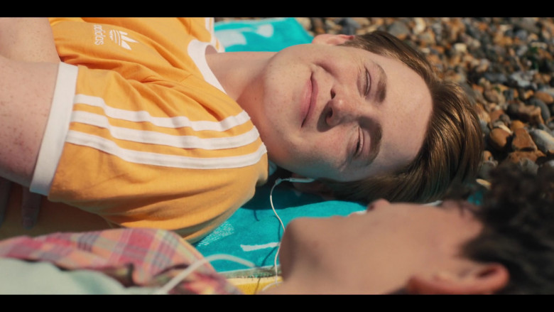 Adidas Orange T-Shirt of Kit Connor as Nick Nelson in Heartstopper S01E08 Boyfriend (3)