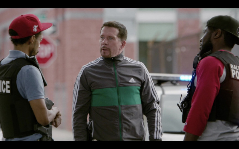 Adidas Track Jacket in We Own This City S01E01 Part One (2022)
