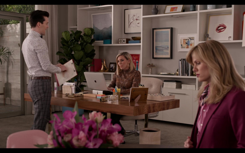 Apple MacBook Laptop of June Diane Raphael as Brianna Hanson in Grace and Frankie S07E01 The Roomies (2021)